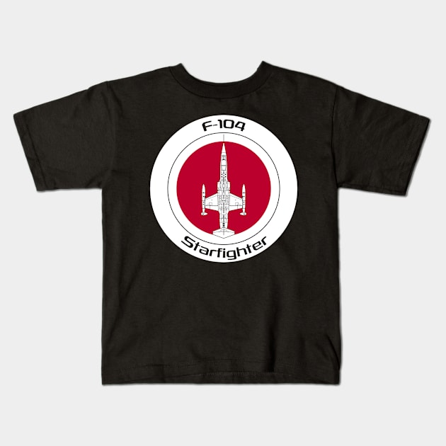 F-104 Starfighter (JP) Kids T-Shirt by BearCaveDesigns